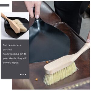 Kichvoe 1 Set Desktop Broom Kitchen Dustpan Broom Dustpan Mini Dustpan Small Broom and Dustpan Broom with Dustpan Feed Shovel Portable Mini Broom and Dustpan Household Pet Broom