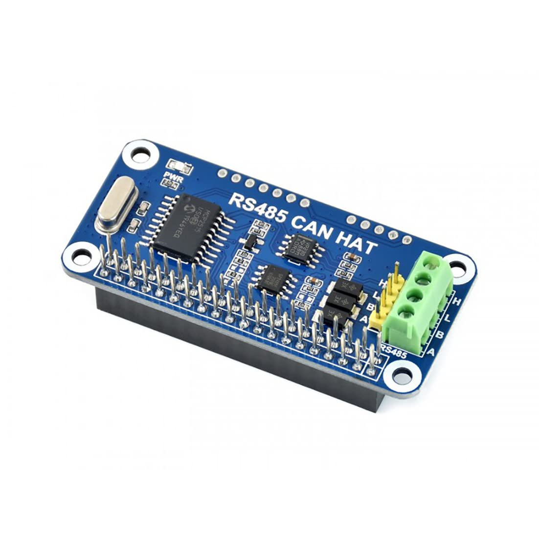 Coolwell Waveshare RS485 CAN HAT for Raspberry Pi 4B+ 4B 3B+ 3B 2B+ Zero W WH Communicate via RS485/CAN Onboard Controller MCP2515 Transceiver SN65HVD230