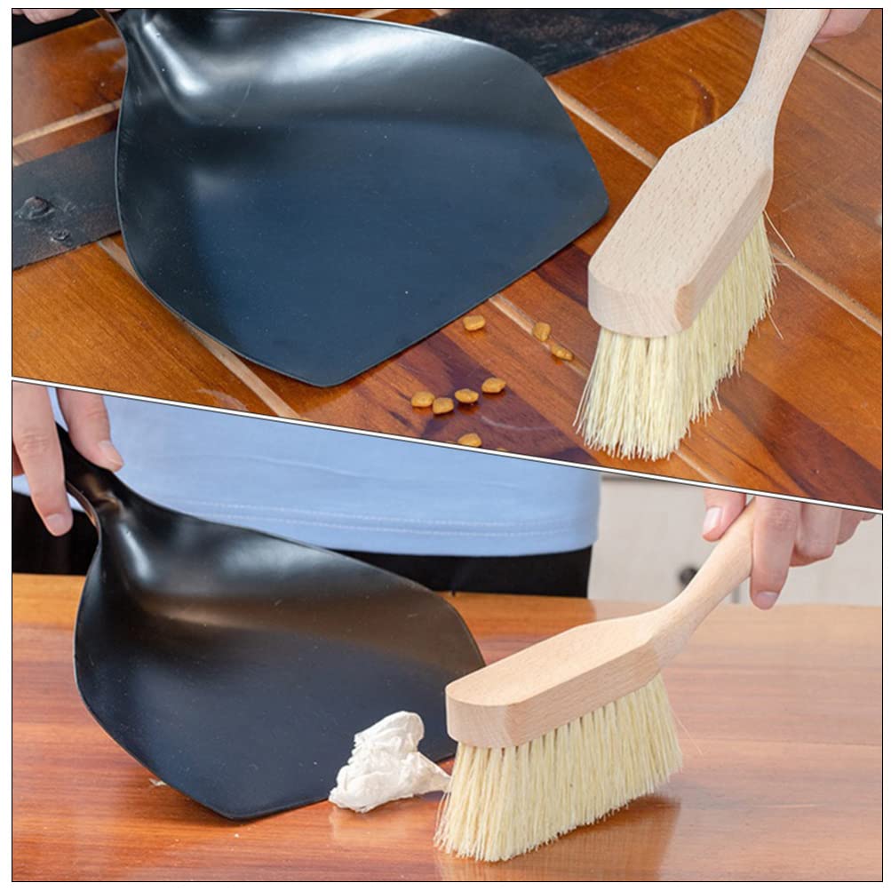 Kichvoe 1 Set Desktop Broom Kitchen Dustpan Broom Dustpan Mini Dustpan Small Broom and Dustpan Broom with Dustpan Feed Shovel Portable Mini Broom and Dustpan Household Pet Broom