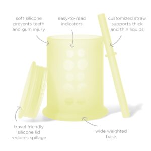 Olababy Silicone Training Cup with Straw Lid Bundle Kiwi + Lemon