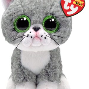 Ty Beanie Boos Fergus The Cat with Big Green Eyes and Glitter - The Plush with Big Sparkly Eyes 15 cm T36581