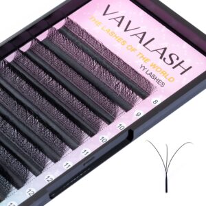 vavalash w-shaped eyelash extension 3d premade fans 0.07 c curl volume lash extensions easy fanning lashes matte black volume premade w lashes(w shaped-3d-0.07-c-8-15mm）