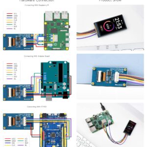 Waveshare 1.9inch LCD Display Module, 170×320 Resolution, SPI Interface, IPS, 262K Colors