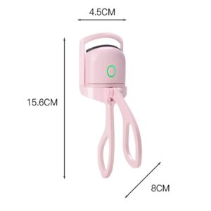 yANGLIU Heated Eyelash Curlers, Handheld Eyelash Heated Curler, USB Rechargeable Two-Speed Temperature Control Eyelash Curler with Sensing Heating Silicone Pad,Quick Natural Long Lasting (Pink) (Pink)