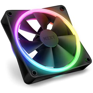 NZXT F120 RGB Duo Triple Pack - 3 x 120mm Dual-Sided RGB Fans with RGB Controller – 20 Individually Addressable LEDs – Balanced Airflow and Static Pressure – Fluid Dynamic Bearing – PWM – Black