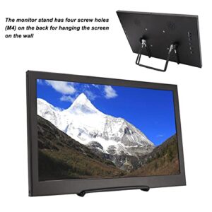 CHICIRIS Portable Color Screen Display, 100‑240V Multi Interface Capacitive Touch Screen Monitor 13.3in 4 Screw Holes High Resolution Menu Function for Laptops (US Plug)