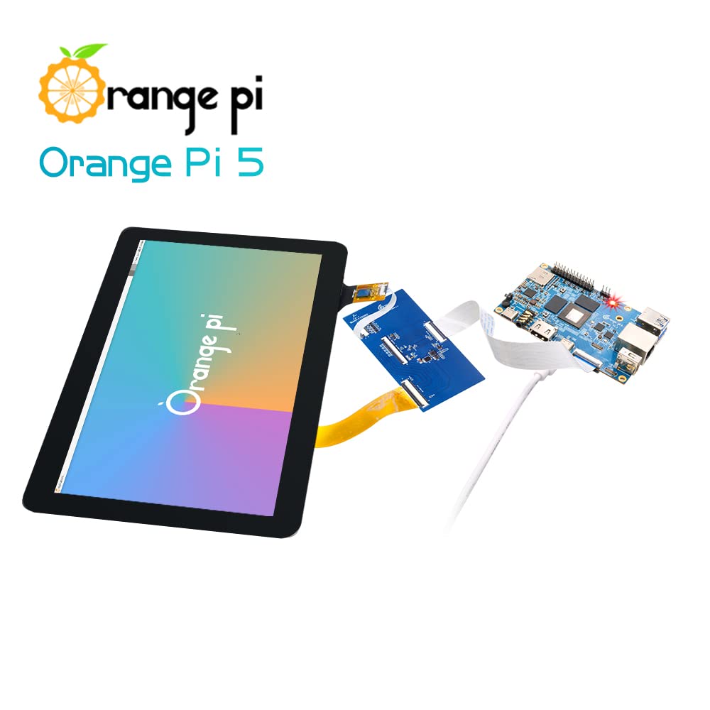 Orange Pi 5 10.1 Inch LCD Touch Screen Portable Monitor, TFT Display Panel Only Compatible 5, 5B, 5 Plus Single Board Computer