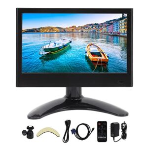 CHICIRIS Gaming Monitor, 1024x600 VGA AV DC USB Portable Monitor 7 Inch for Office (US Plug)