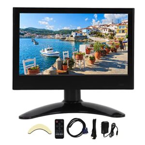 CHICIRIS Computer Desktop Monitor, Capacitive Touchscreen Monitor Remote Control VGA AV DC Input 7 Inch for Gaming (US Plug)