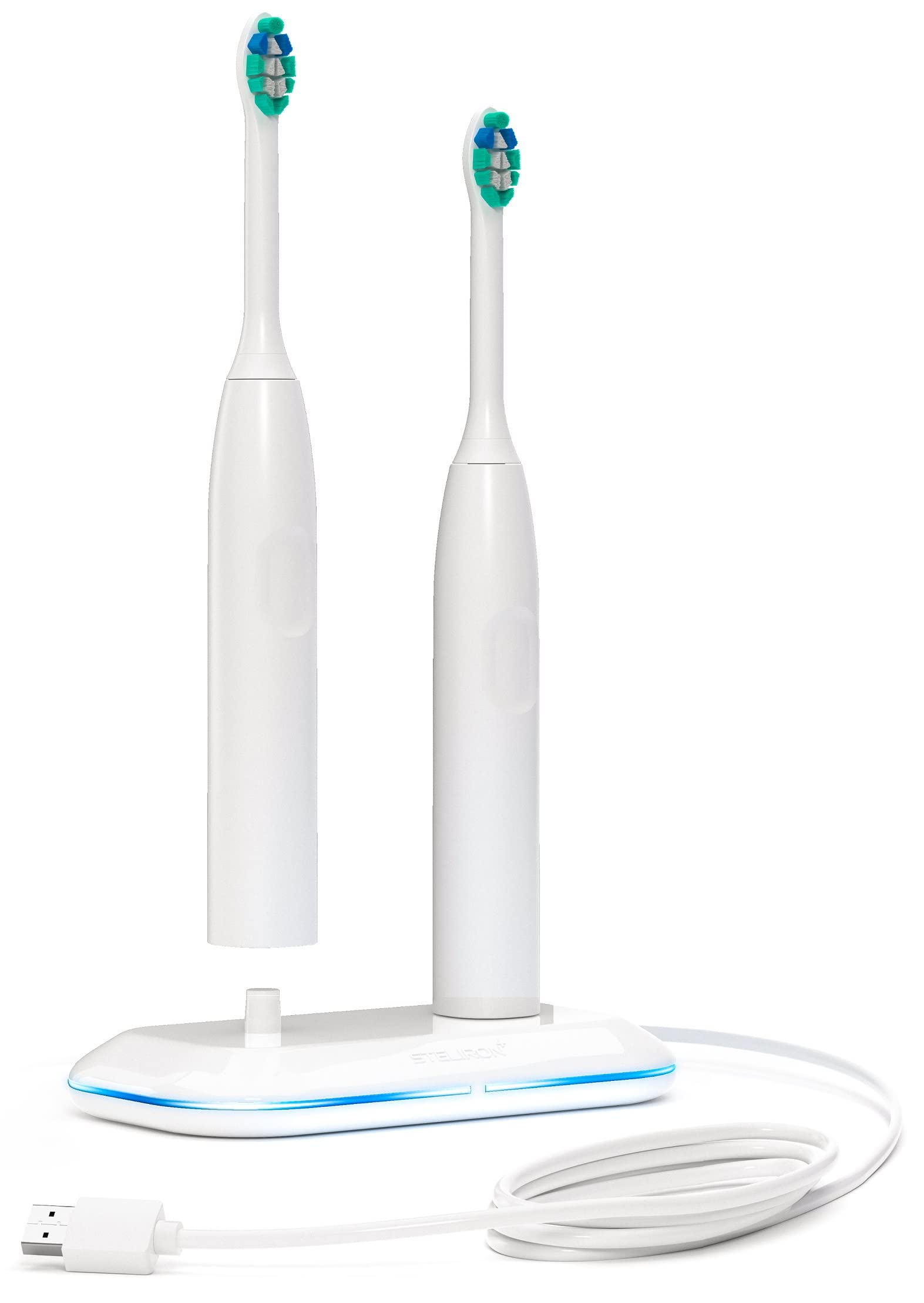 Galvanox Dual Toothbrush Charger for Philips Sonicare Electric Toothbrushes - Replacement for HX6100 Works with Protective Clean 4100, 6100, Kids Models & More (Waterproof Charging Base) 2-in-1