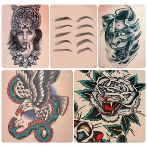 12PCS Tattoo Practice Skins, Modacraft Double Sides Tattoo Fake Skin 1.2mm Thick Soft Tattoo Skin 7.4×5.6in Practice Skin for Tattooing, Silicone Fake Skin for Tattoo Supplies Tattoo Kit for Beginners