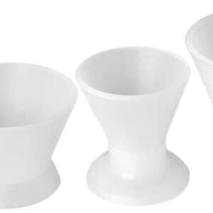 DenFactory 4pcs/Set Self-solidifying Cups Dental Lab Silicone Mixing Cup Rubber Mixing Bowl