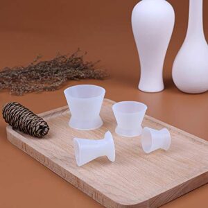 DenFactory 4pcs/Set Self-solidifying Cups Dental Lab Silicone Mixing Cup Rubber Mixing Bowl