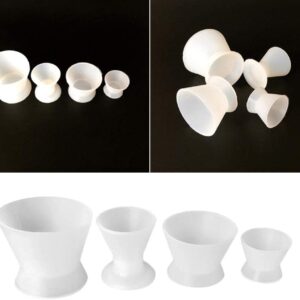 DenFactory 4pcs/Set Self-solidifying Cups Dental Lab Silicone Mixing Cup Rubber Mixing Bowl