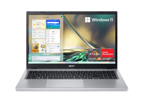 Acer Aspire 3 A315-24PT-R8CY Slim Laptop | 15.6" Full HD IPS Touch Display | AMD Ryzen 5 7520U Quad-Core Processor | AMD Radeon Graphics | 8GB LPDDR5 | 512GB NVMe SSD | Wi-Fi 5 | Windows 11 Home