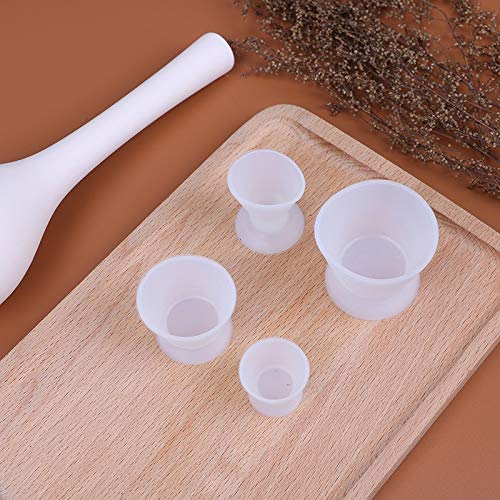 DenFactory 4pcs/Set Self-solidifying Cups Dental Lab Silicone Mixing Cup Rubber Mixing Bowl