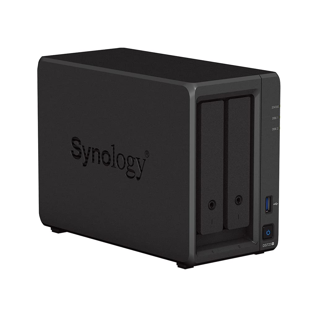 Synology DS723+ 2-Bay Diskstation NAS (AMD Ryzen™ 4 Threads R1600 Dual-Core 2GB Ram 2xRJ-45 1GbE LAN-Port) 12TB Bundle with 2X 6TB Seagate IronWolf