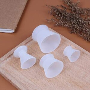 DenFactory 4pcs/Set Self-solidifying Cups Dental Lab Silicone Mixing Cup Rubber Mixing Bowl