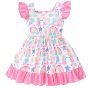 toddler girl dresses rainbow dress for girls casual summer first day of school dress for girls 5t