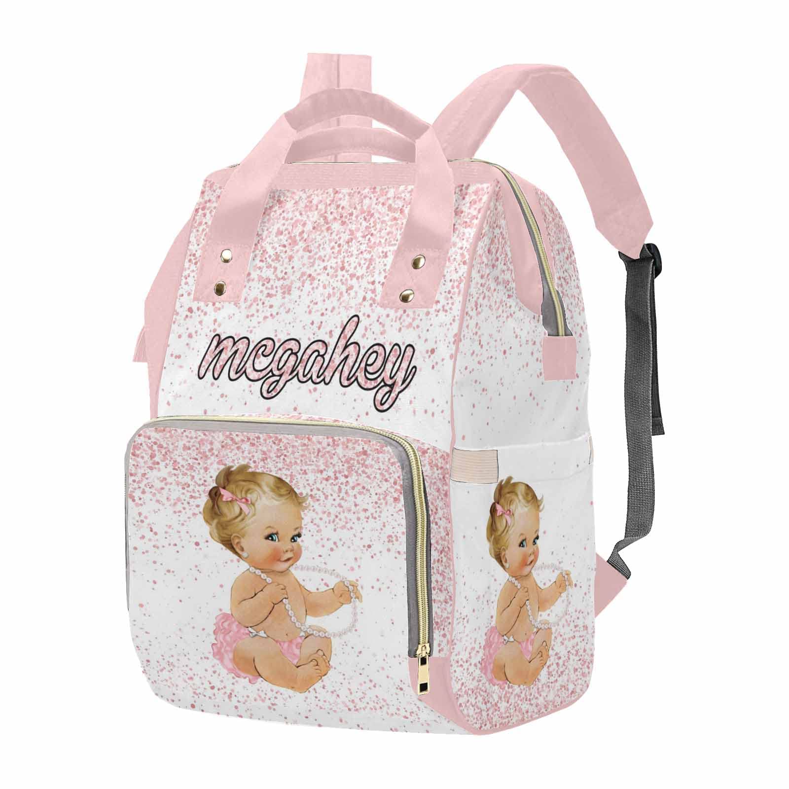 M YESCUSTOM Custom Diaper Bag with Name, Personalized Mommy Nursing Daypack with Large Capacity for Travel Birthday Gift for Women