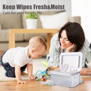 AWGOU Wet Baby Wipes Dispenser - Large Capacity Wipe Holder Seal-Designed Dust-Proof Wet Wipes Container Keep Diaper Wipes Fresh