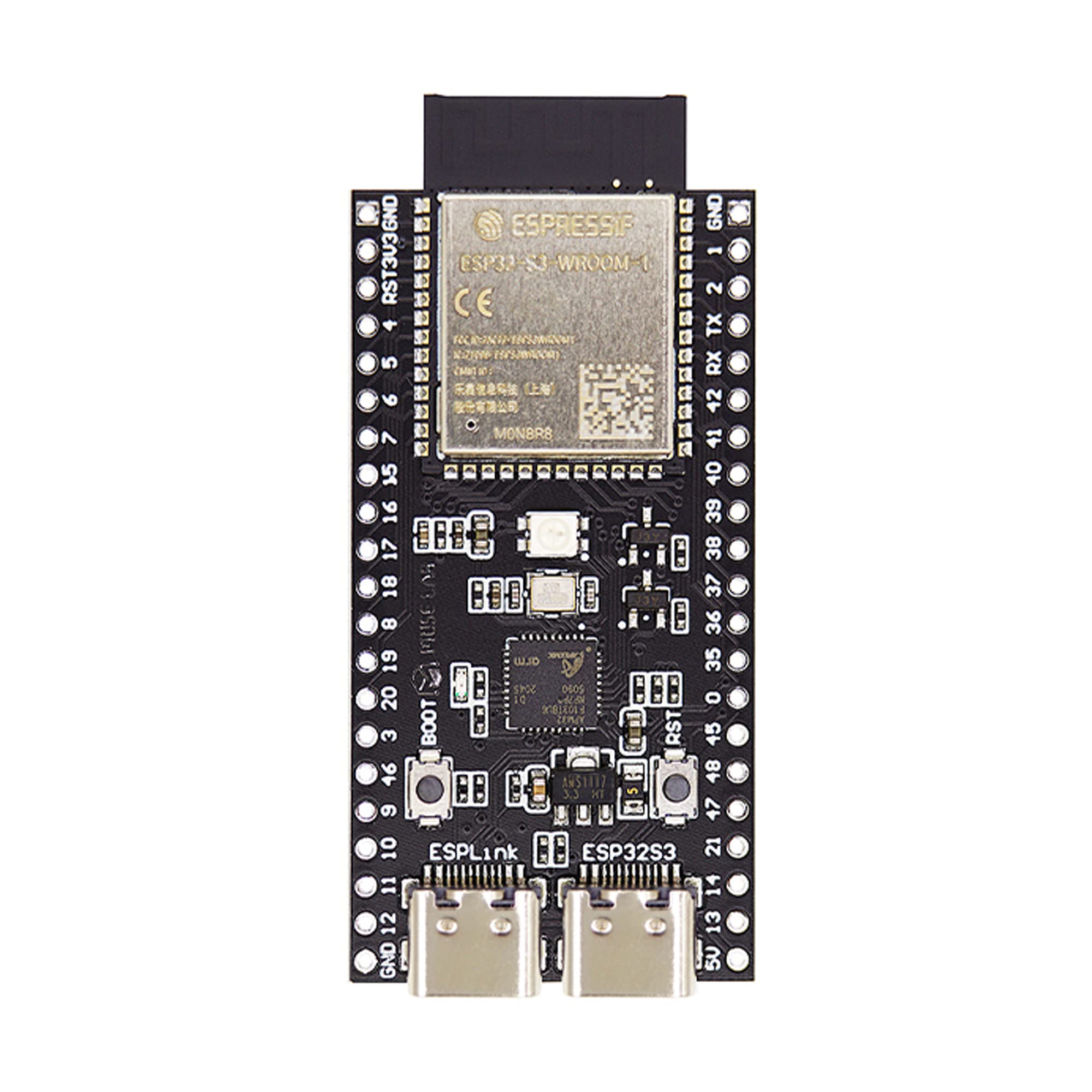 nanoESP32-S3 Development Board ESP32-S3-WROOM-1 Module WiFi/BLE ESPRESSIF AIOT Board (S3-WROOM-1-N8, Dev Board)