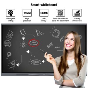 AI-BOARD 55" Smart Board 4K UHD Touchscreen Display Digital Whiteboard for Office and Classroom All-in-One Computer with Wireless Screen Sharing Interactive Whiteboard Armer