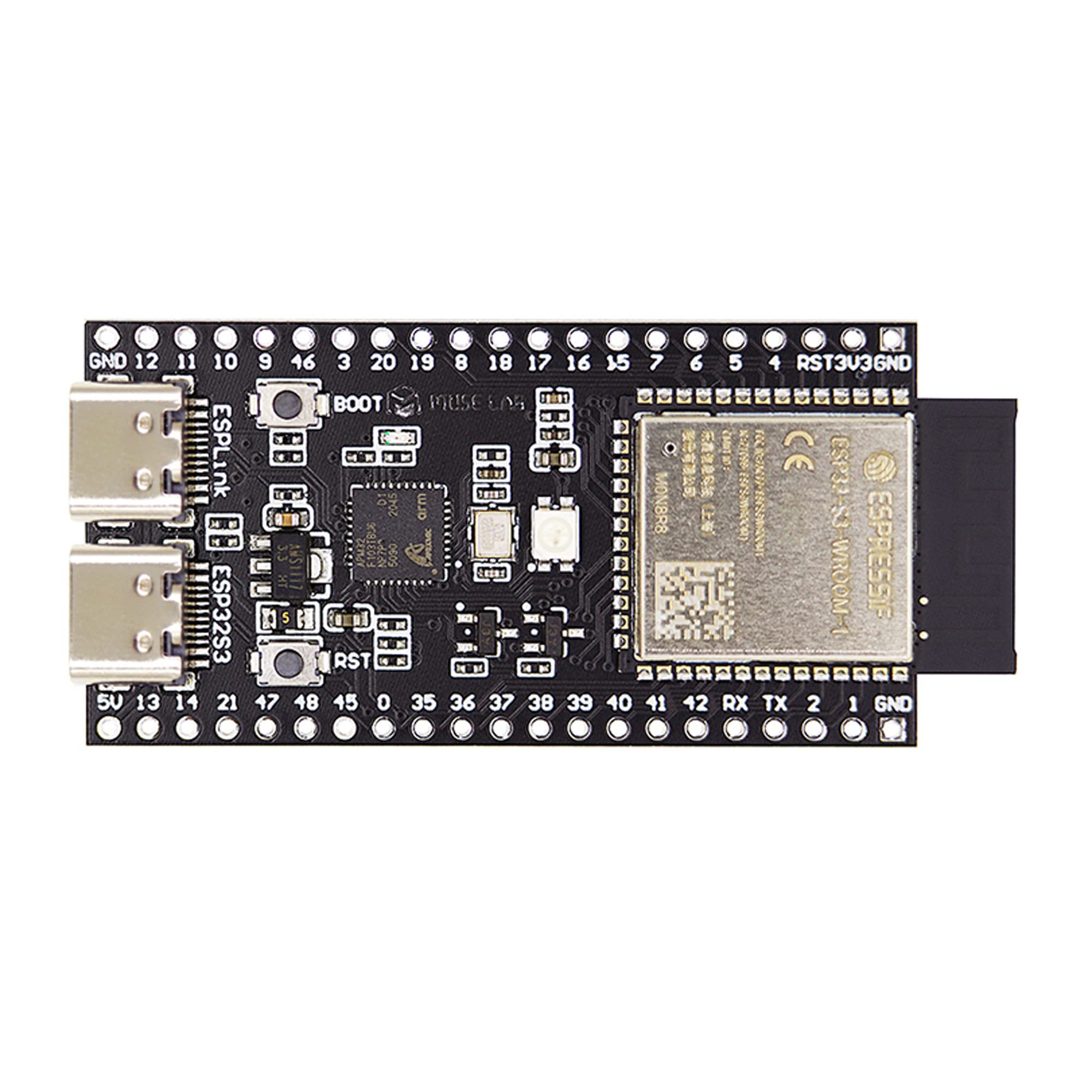 nanoESP32-S3 Development Board ESP32-S3-WROOM-1 Module WiFi/BLE ESPRESSIF AIOT Board (S3-WROOM-1-N8, Dev Board)