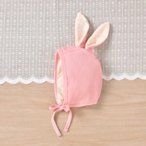 Aalizzwell 6-12 Months Infant Baby Girls First Easter Clothes Rabbit Bunny Ear Outfit Pink