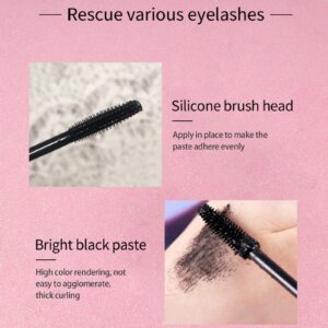 4D Silk Fiber Mascara set, Mascara and Eyeliner set, Long Lasting Mascara kit & Waterproof Black Eyeliner Pencil, No Clumping Lasting All Day