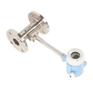 Intelligent Flowmeter, Water Flowing Meter Multifunctional Aluminum Alloy Silver Blue High Accuracy 24V for Measuring