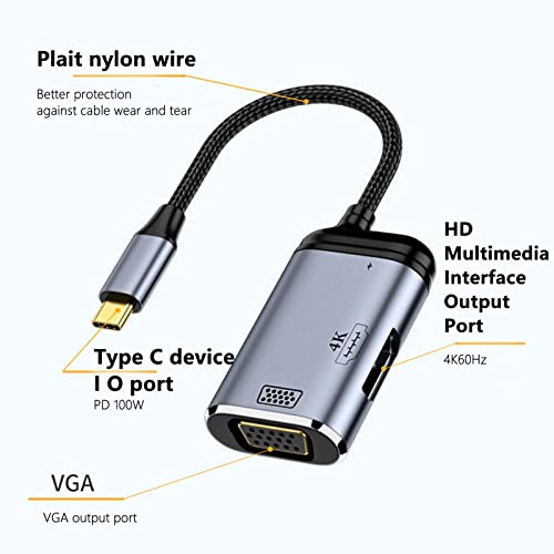 USB C Hub Multiport Adapter, USB C Hub HD Tablet Multimedia Interface