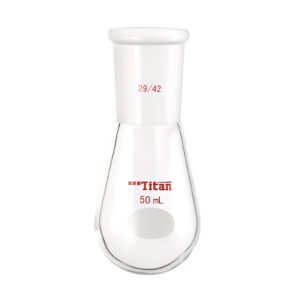 jrlgd 50ml recovery flask heavy wall rotary evaporator flask with 29/42 joint, borosilicate glass