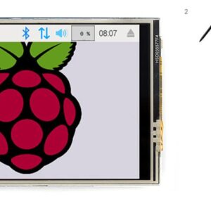 Coolwell 3.5 Inch LCD Screen Resisitive Touch Display C Touchscreen for Raspberry Pi 4B+ 4B 3B+ 3B 2B+ Zero W WH 480x320 SPI Small Raspberry Pi Monitor