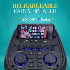 Dolphin KP-380: Elite Triple 8" Bluetooth Party Speaker | Unmatched Power & Sound | Long-Lasting Battery