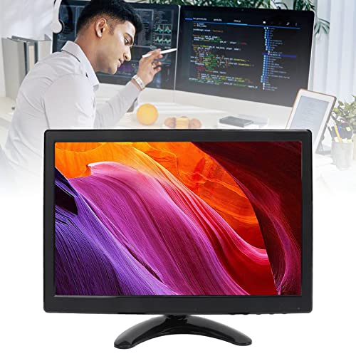 Garsentx 12 Inch TFT LCD Monitor with AV BNC VGA Input 1280x800 Portable Mini HD Color Screen Display with Built in Speaker Remote Control