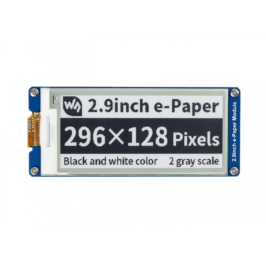 Coolwell Waveshare 2.9inch E-Paper Module Raspberry Pi E Paper Display 296x128 SPI Interface for Raspberry Pi 4B+ 4B 3B+ 3B 2B+ Zero W WH Jetson Nano Ardui