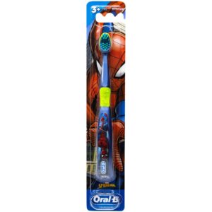 Oral-B Marvel Spider-Man Toothbrush, 3+ YRS, Extra Soft (Colors & Characters Very) & Kids Cavity Protection Toothpaste, Sparkle Fun Size 0.85oz (24g) Set of 2 - Pack of 3