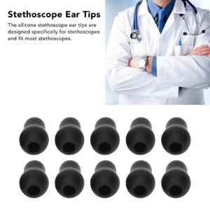 10pcs Stethoscope Ear Tips Universal Replacement 2.5mm Silicone Stethoscope Earplugs for 5mm Ear Hooks