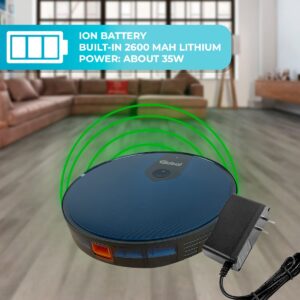 GLOBAL ELECTRONICS Robot Vacuum Cleaner, Wi-Fi, Personalized Cleaning Recommendations, Compatible with Alexa, Good for Pet Hair, Self-Charging, Robotic Vacuum Cleaner for Hardfloor and Carpet Cleaner