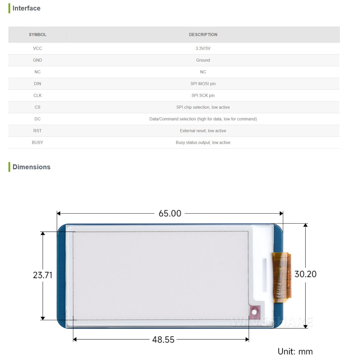 Coolwell Waveshare 2.13Inch E-Ink Display HAT 250x122 Three Color E-Paper Display Epaper Screen for Raspberry Pi 4B+ 4B 3B+ 3B 2B+ Zero W WH Jetson Nano for Arduino