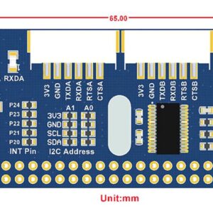 Coolwell for Raspberry Pi Serial HAT Provides 2-Ch UART and 8 GPIOs I2C Interface Expansion HAT for Raspberry Pi 4B+ 4B 3B+ 3B 2B+ Zero W WH