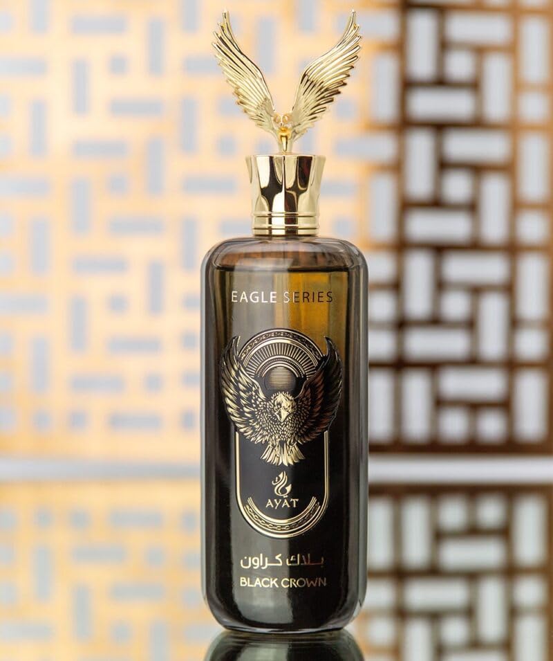 AYAT PERFUMES Eau de Parfum EAGLE SERIES 100ml EDP Orientale Arab - For Men and Women - Arabian Scent Made in Dubai Inspired by the Eagle The King Of Birds (Black Crown)