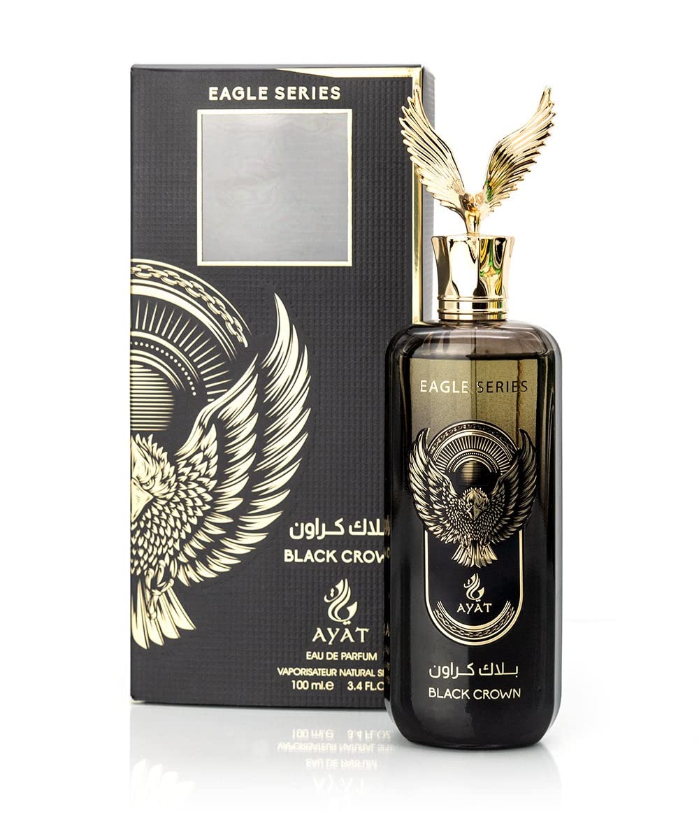 AYAT PERFUMES Eau de Parfum EAGLE SERIES 100ml EDP Orientale Arab - For Men and Women - Arabian Scent Made in Dubai Inspired by the Eagle The King Of Birds (Black Crown)