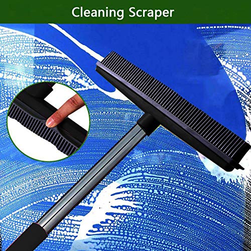 Carpet Hair Removal Broom,Multifunction Telescopic Floor Carpet Broom,Pet Hair Removal Broom, for Fluff Carpet, Hardwood Floor, Tile(Black)