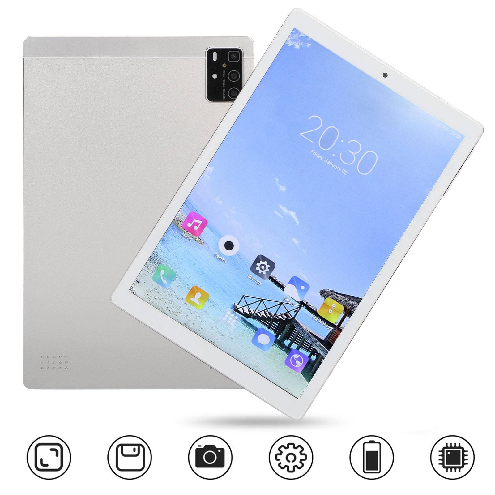 10in Tablet, 100‑240V Dual Camera Tablet PC for Elderly (US Plug)