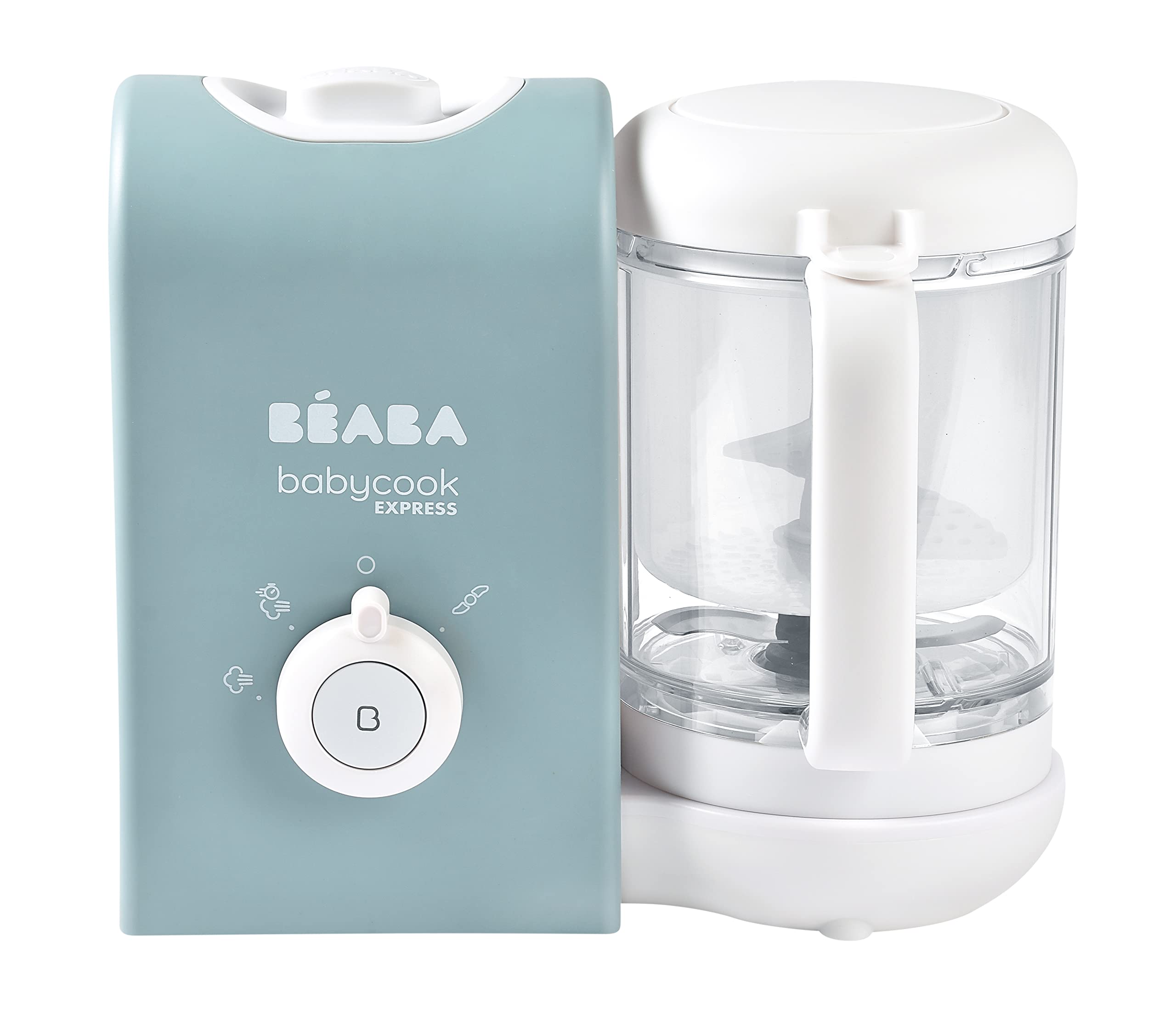 BEABA Babycook Express - the Fastest Babycook, Baby Food Maker, Baby Food Processor, Baby Food Steamer, Large Capacity, Make 34 Servings of Healthy Food for Baby in 15 Mins, Baltic Blue