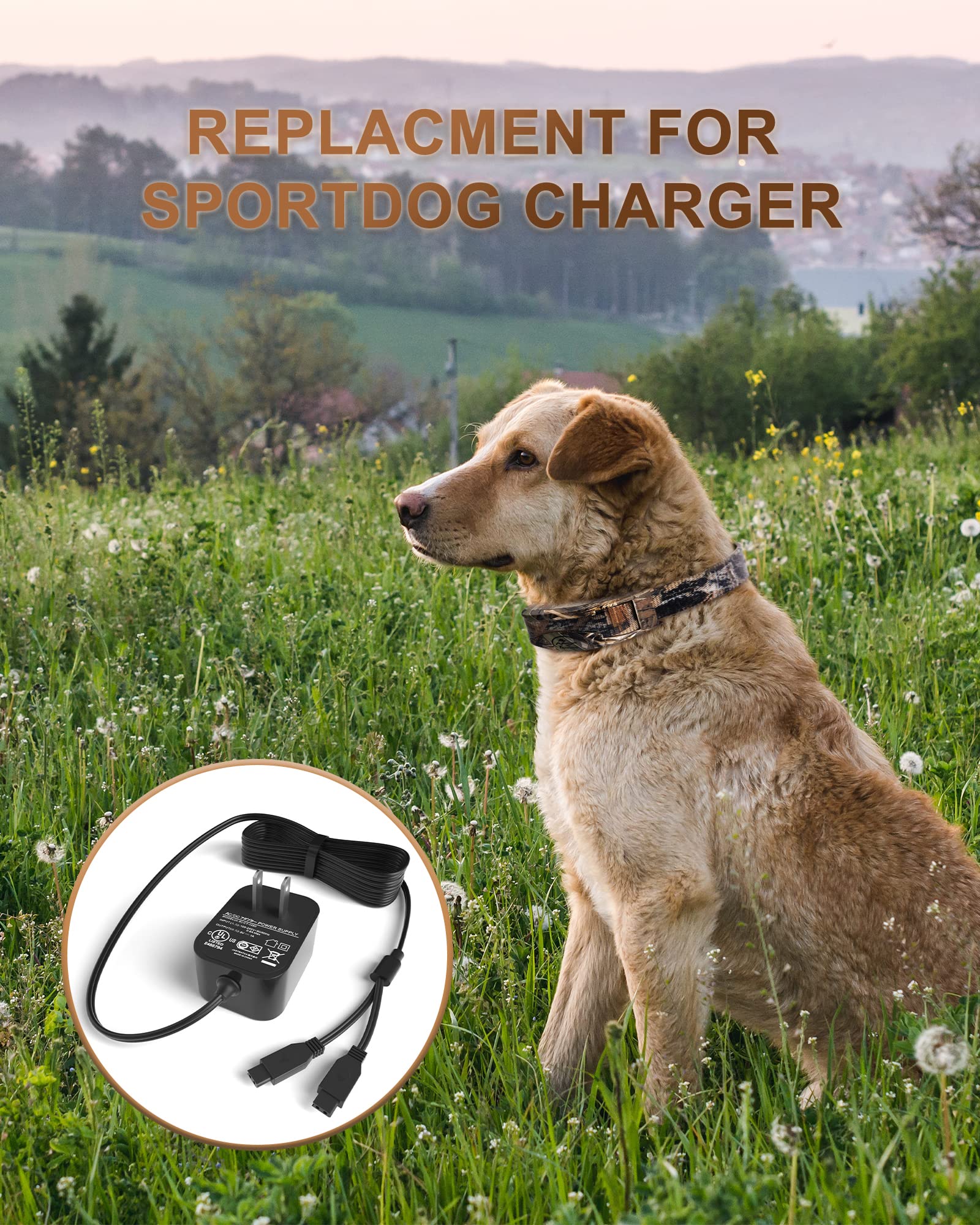 Replacement for SportDog 5V Charger for Sportdog Charger Replacement Charger SD-425, SD-425S, SD-425CAMO, and SD-825 Collar Receiver and Remote Trainer…