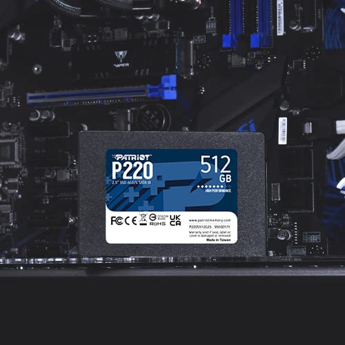 Patriot P220 512GB Internal SSD - SATA 3 2.5" - Solid State Drive - P220S512G25