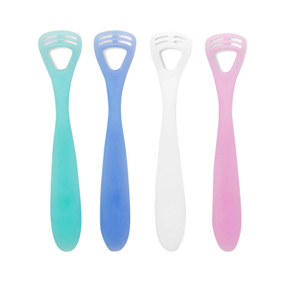 4pcs Tongue Cleaners Tongue Accessories Tongue Brush Oral Tools Tongue Scraper